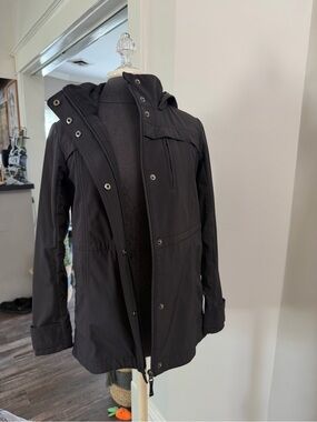 Athleta Classic Black Hooded Jacket Light Weight Size XS